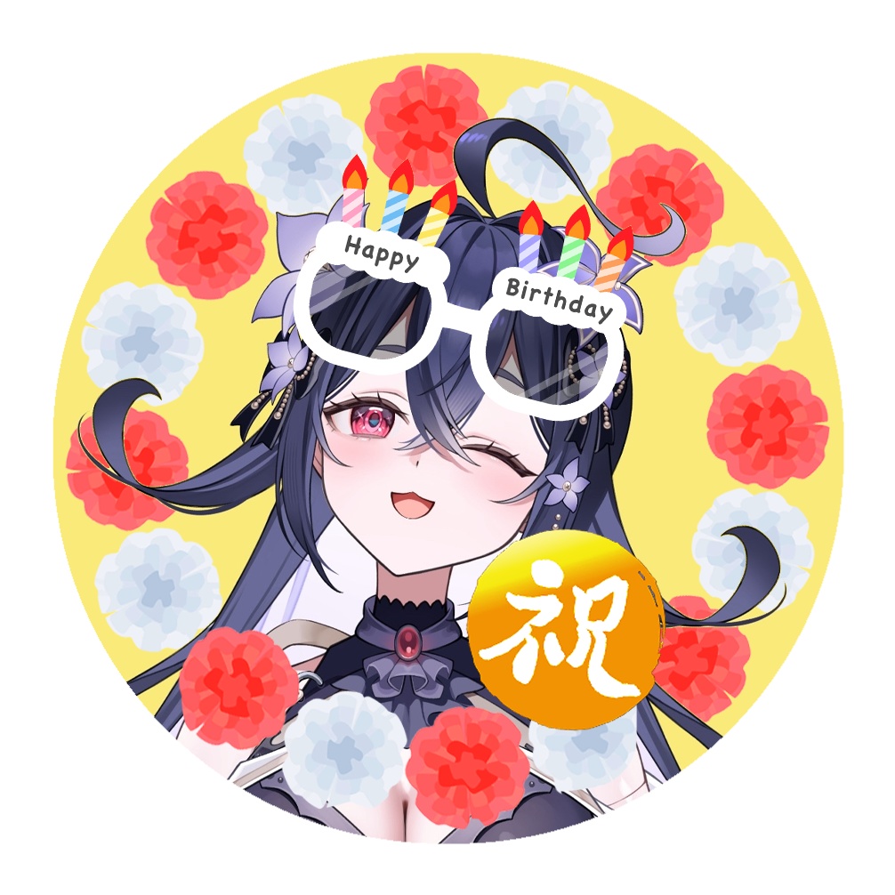 お誕生日缶バッジ