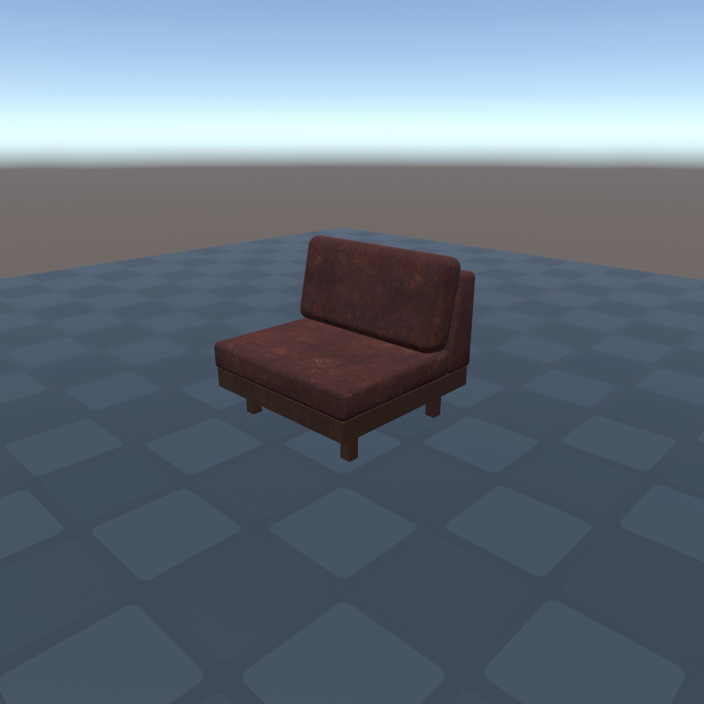 【無料版あり】cluster用ソファ(レザー調)