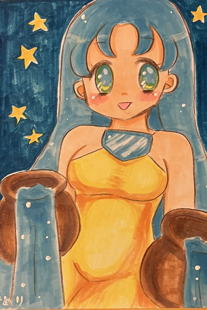 マジカルドロップ　スター　手描きイラスト
