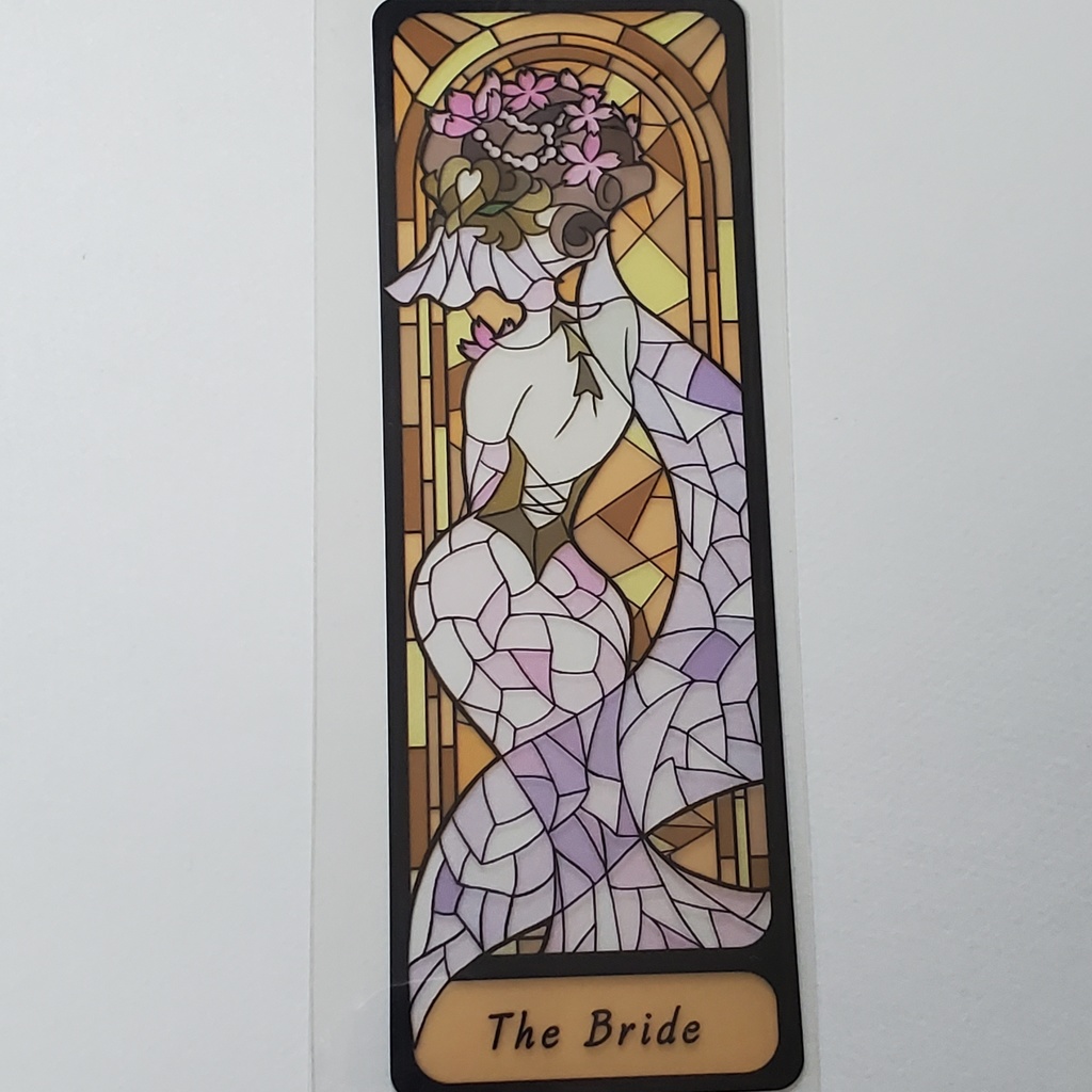 ステンドグラス風クリアしおり