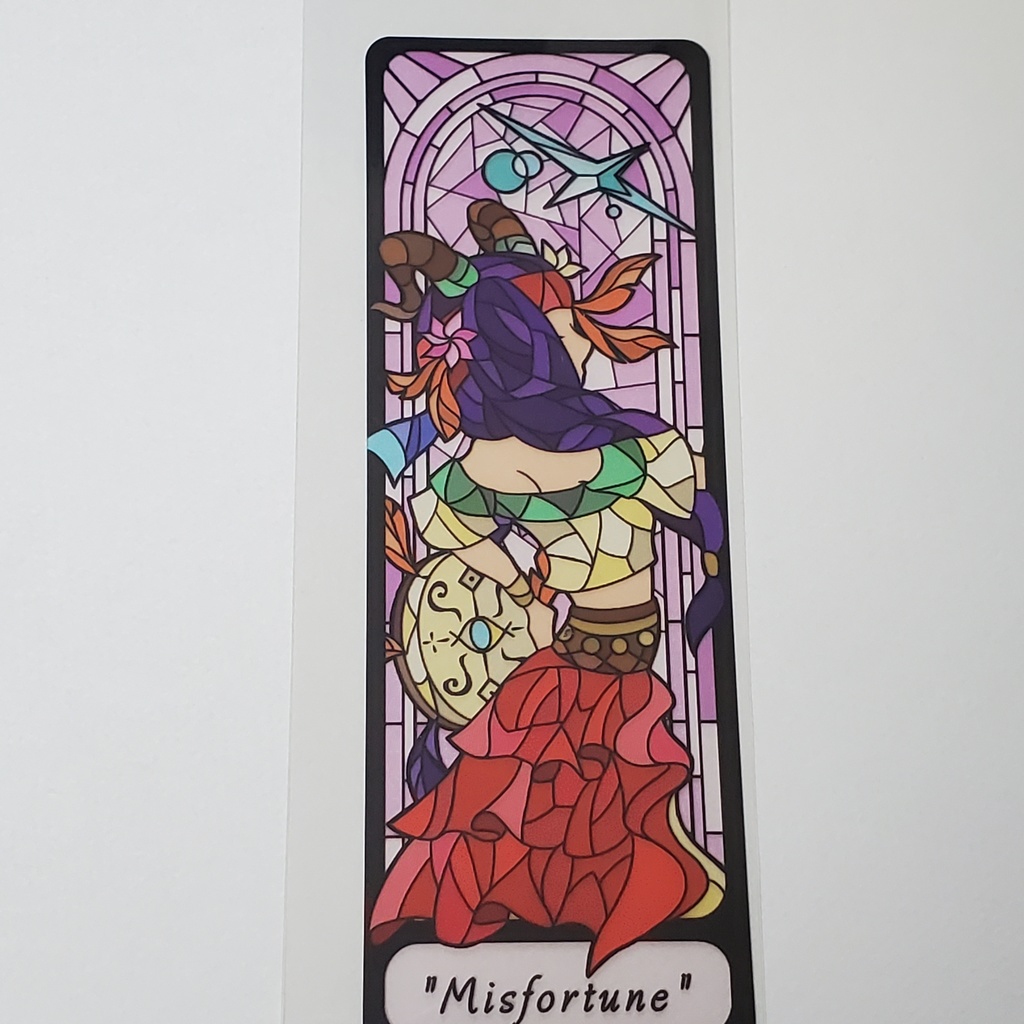 ステンドグラス風クリアしおり