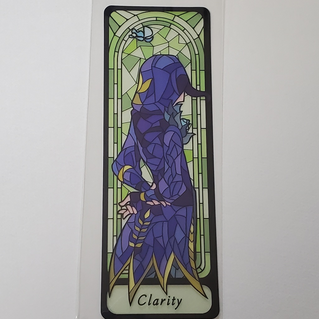 ステンドグラス風クリアしおり