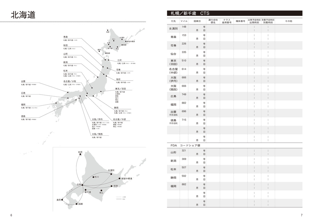 日本航空乗りつぶし帳