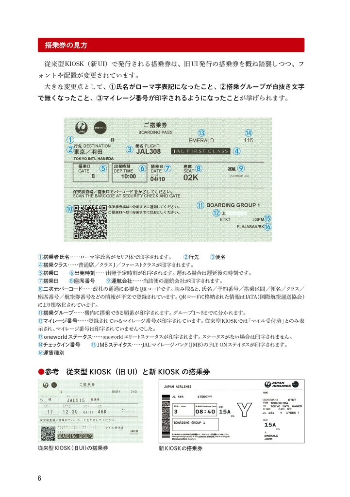 日本航空チケット便覧② 追録