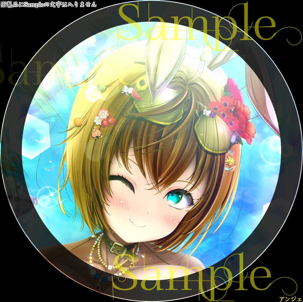 夏の美少女 缶バッジ