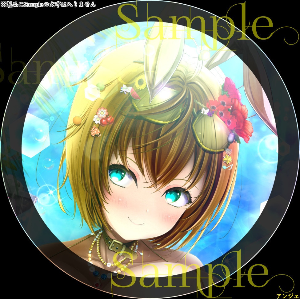 夏の美少女 缶バッジ