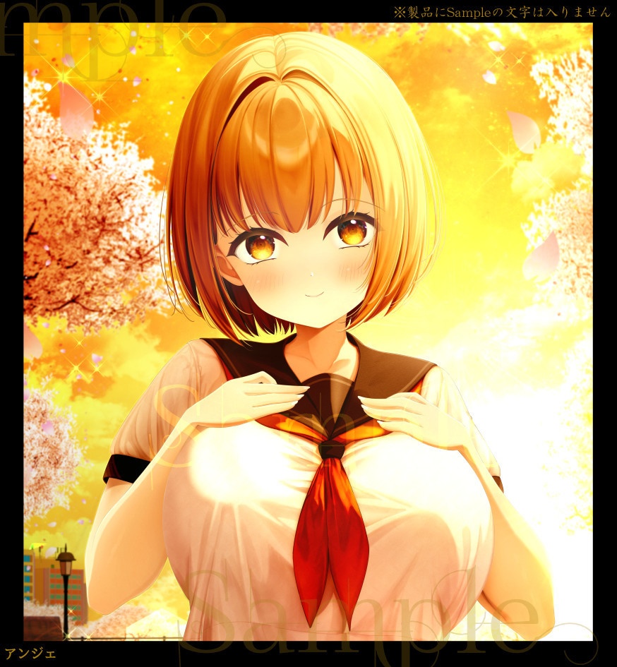 ガール・オブ・サンセットチェリーブロッサム タオル