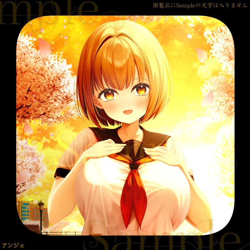 ガール・オブ・サンセットチェリーブロッサム タオル