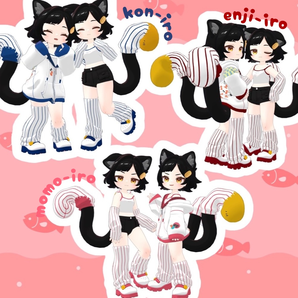 【アズキ専用】デフォルト衣装専用テクスチャ-金魚ver-