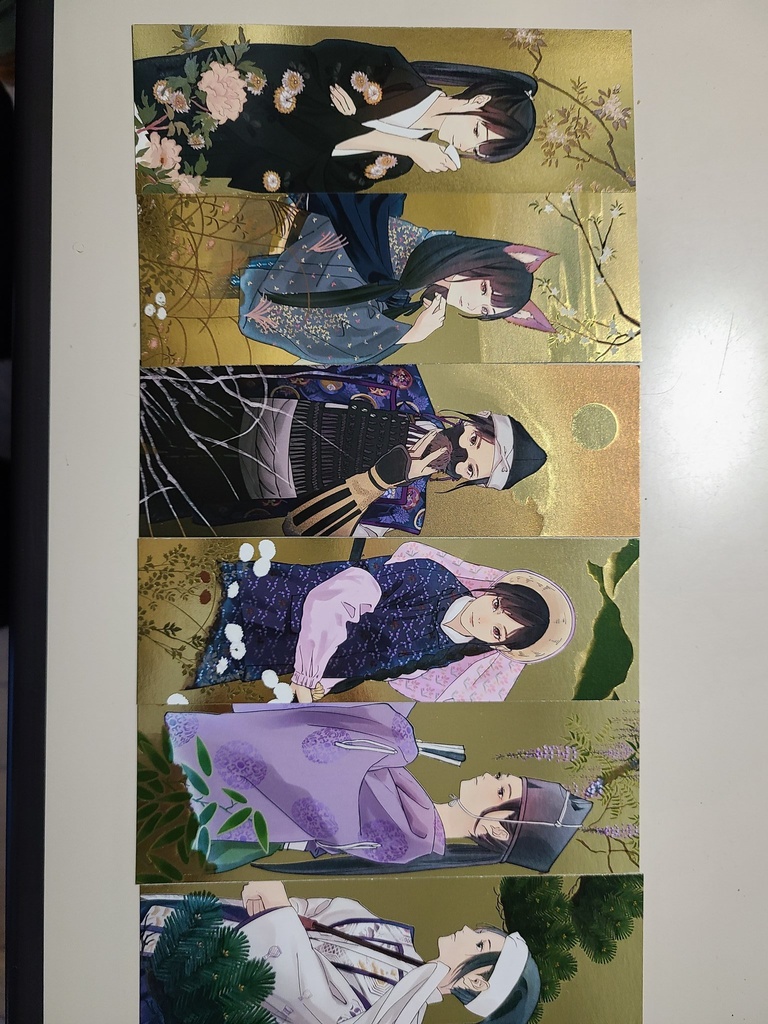 日報図屏風しおり(6枚セット)