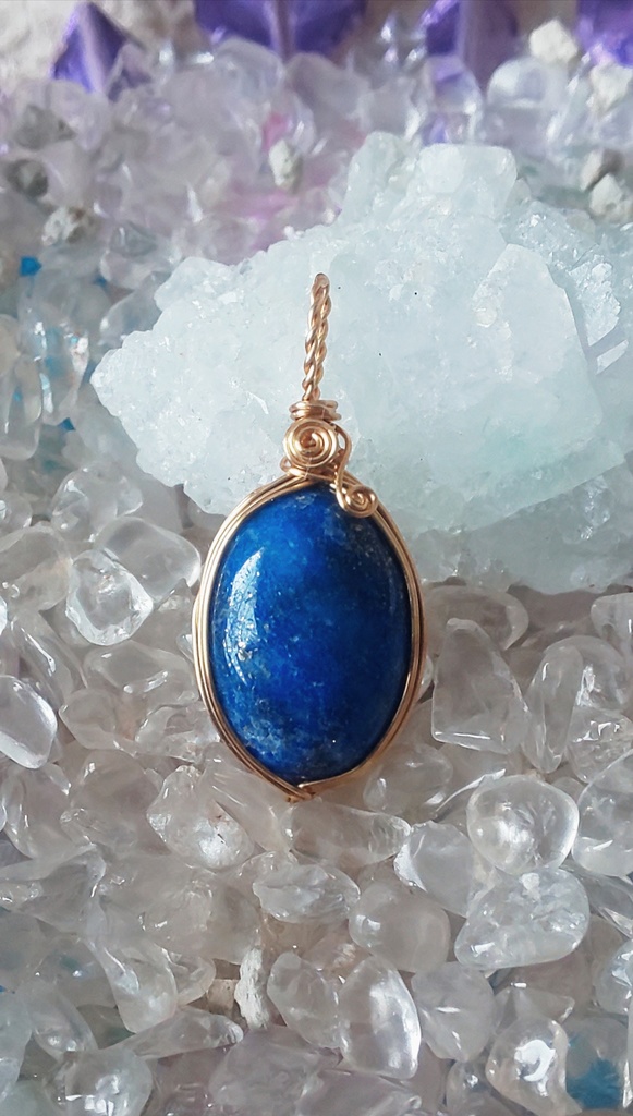 フカネ巻き ラピスラズリのペンダントトップ