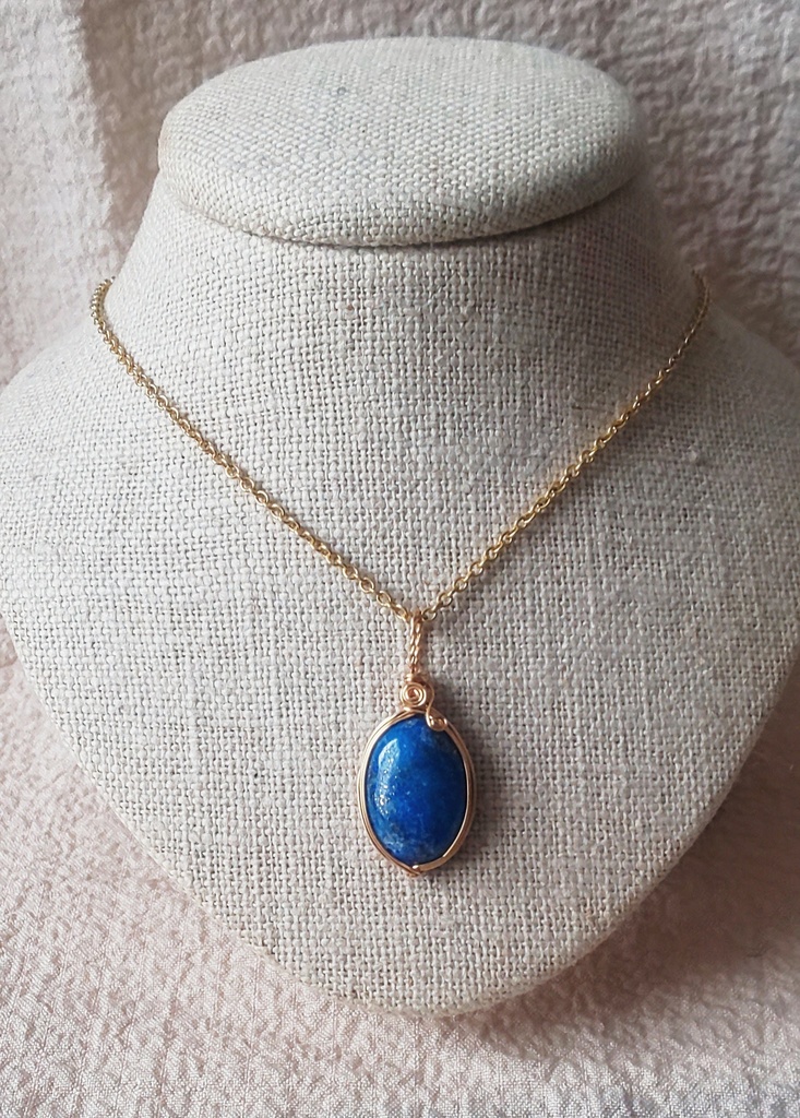 フカネ巻き ラピスラズリのペンダントトップ