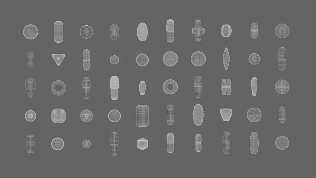 Vitamin Pills 3D Asset Pack 3D model