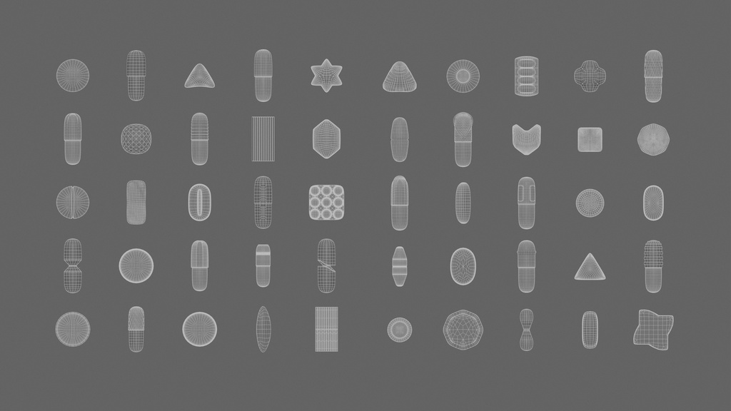 Vitamin Pills 3D Asset Pack 3D model