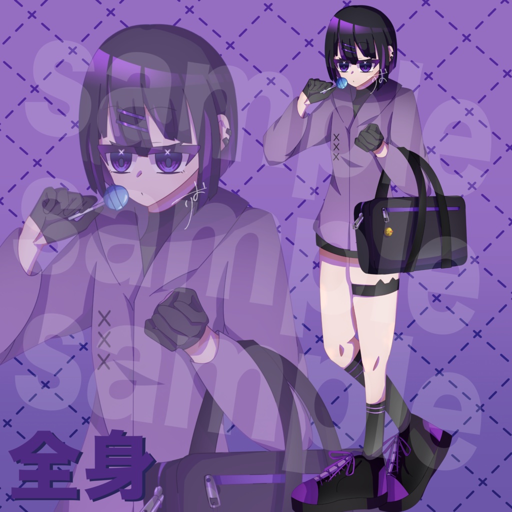 立ち絵素材-サブカル少女-