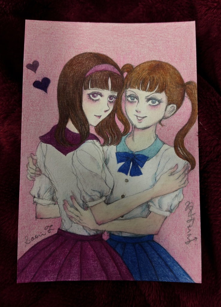 呪みちる&古川沙織 合作ドローイング