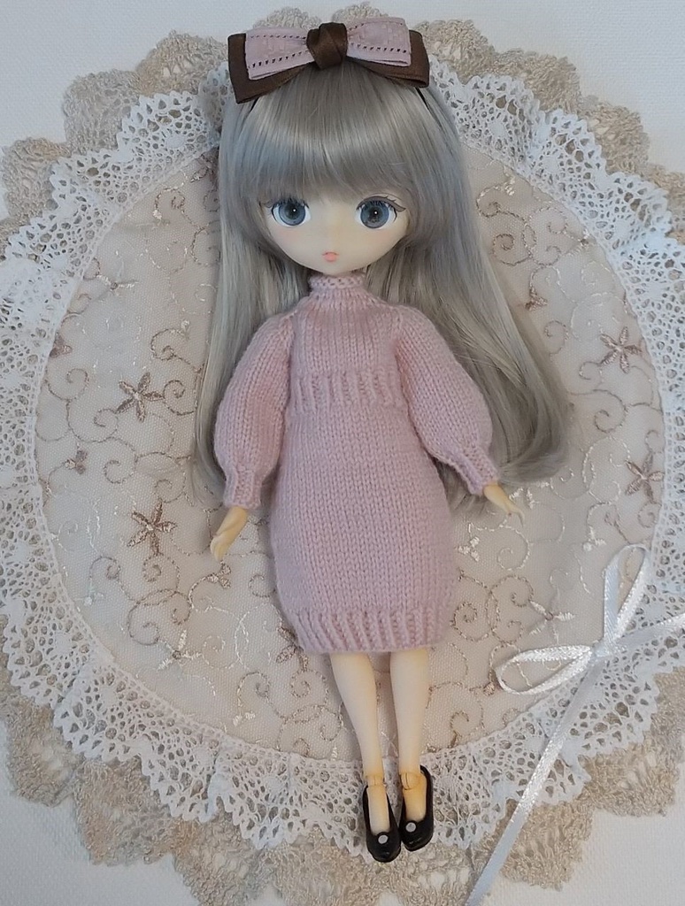 ニットワンピース(ハルモニアブルーム着用可能/ハンドメイド品)