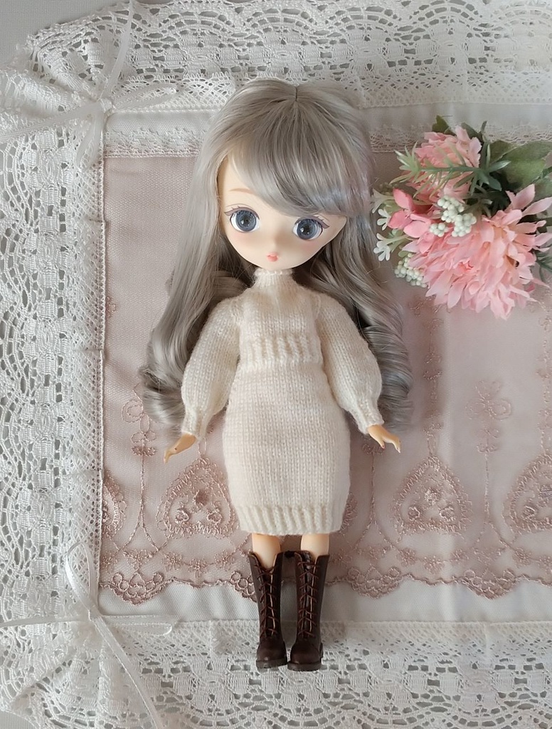 ニットワンピース(ハルモニアブルーム着用可能/ハンドメイド品)