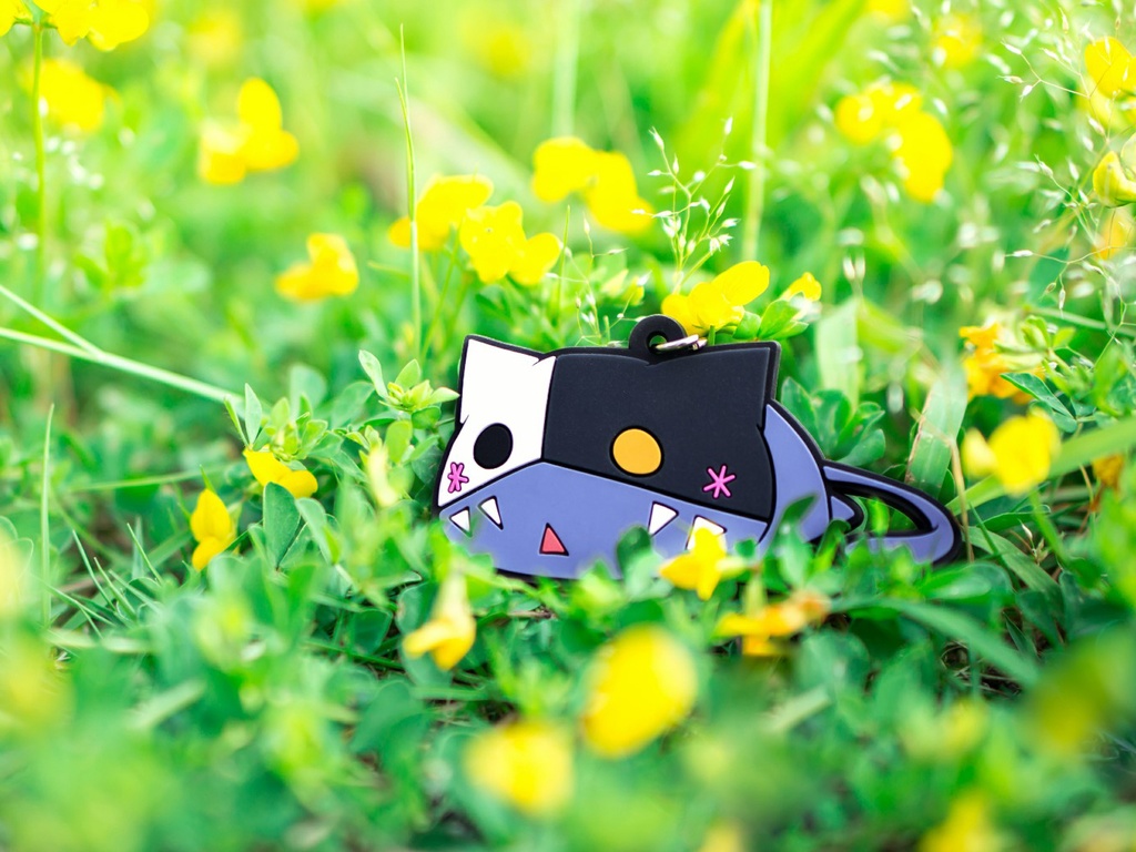 ねこかぶりラバーストラップ