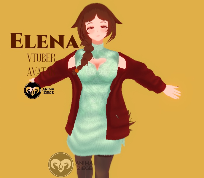 Simple Vroid Vtuber Avatar: Elena