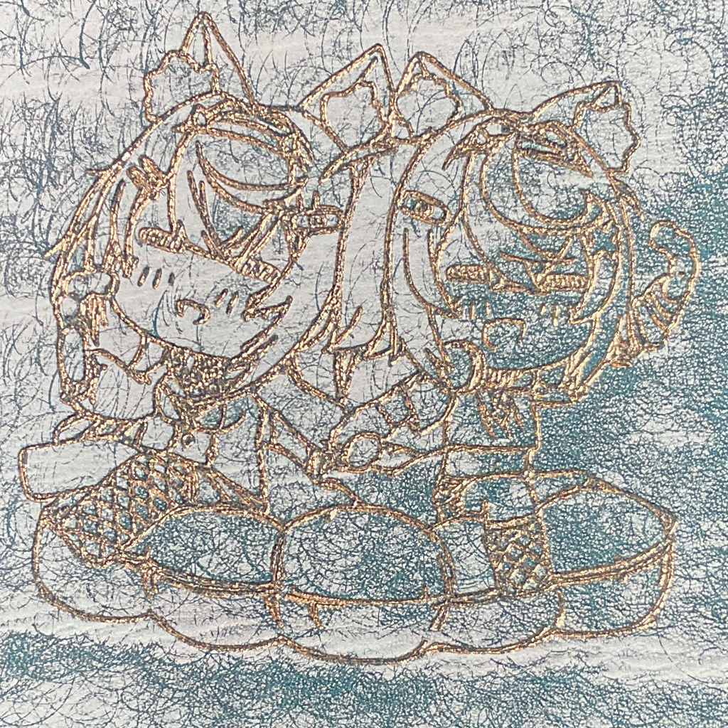 【M6手帳】推し活手帳　フワモコ柄箔押し　A柄
