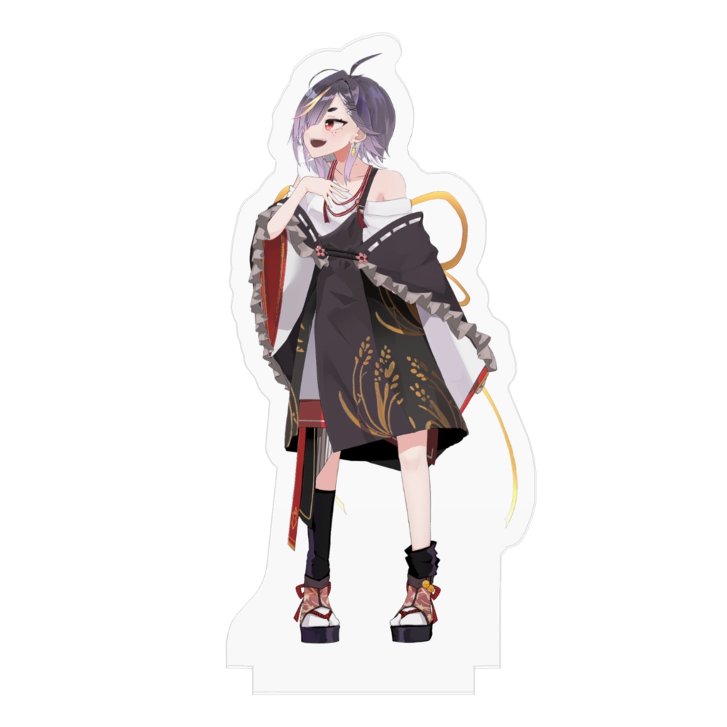 ごはんの横にウカさまアクスタ