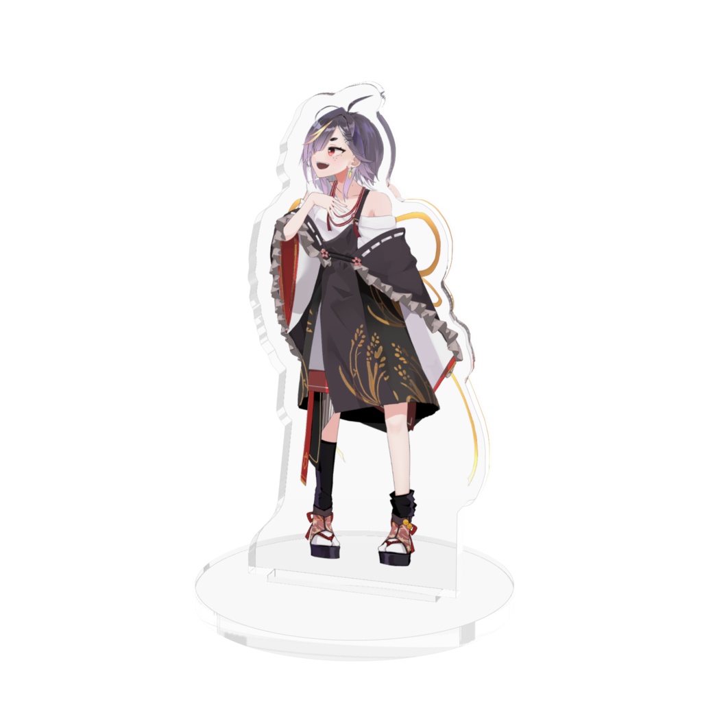 ごはんの横にウカさまアクスタ