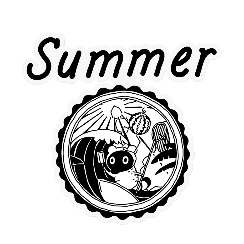 サマー満喫じゃがいもステッカー