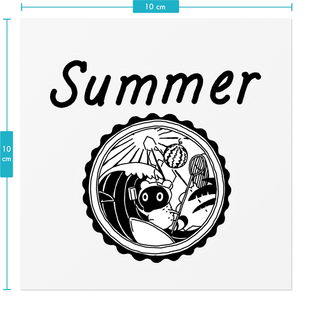 サマー満喫じゃがいもステッカー