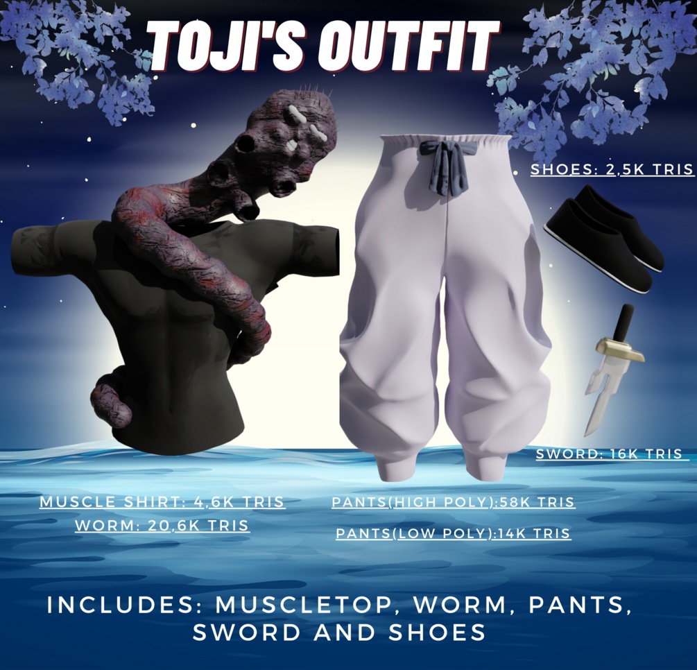 AG's Toji Muscle Outfit / 伏黒甚爾 マッスルコスプレ VRCHAT