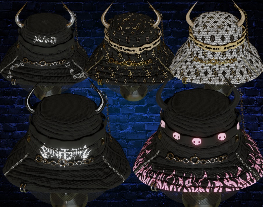 AG's Bucket Hat 鬼 - キャップ / 釣り帽子 VRCHAT