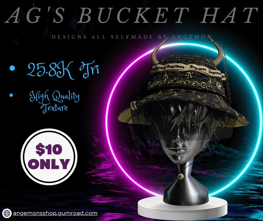 AG's Bucket Hat 鬼 - キャップ / 釣り帽子 VRCHAT