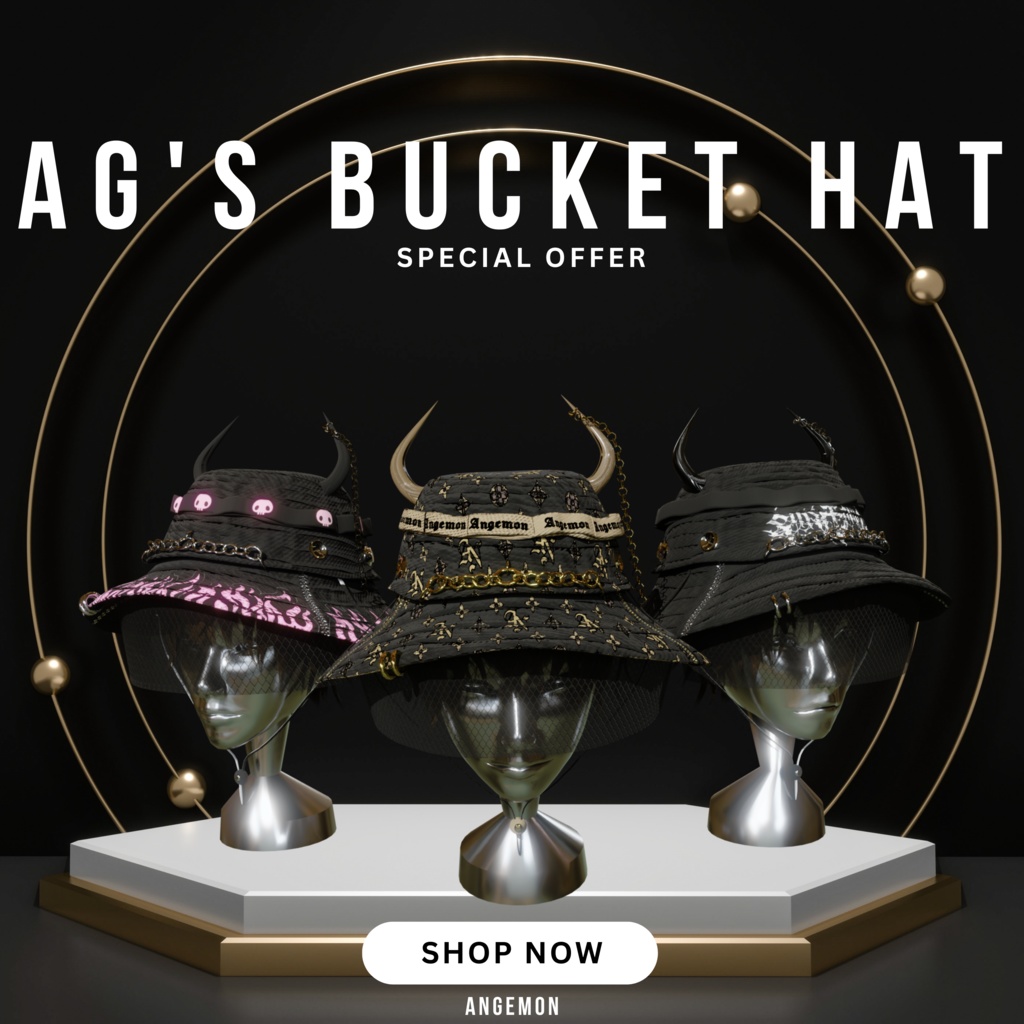 AG's Bucket Hat  鬼 - キャップ  / 釣り帽子  VRCHAT