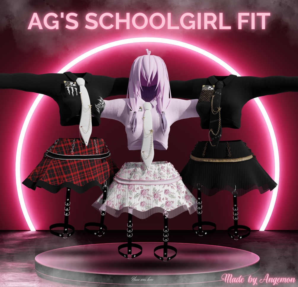 [3D]  AG's 女子高生の衣装 [VRCHAT] 8デザイン