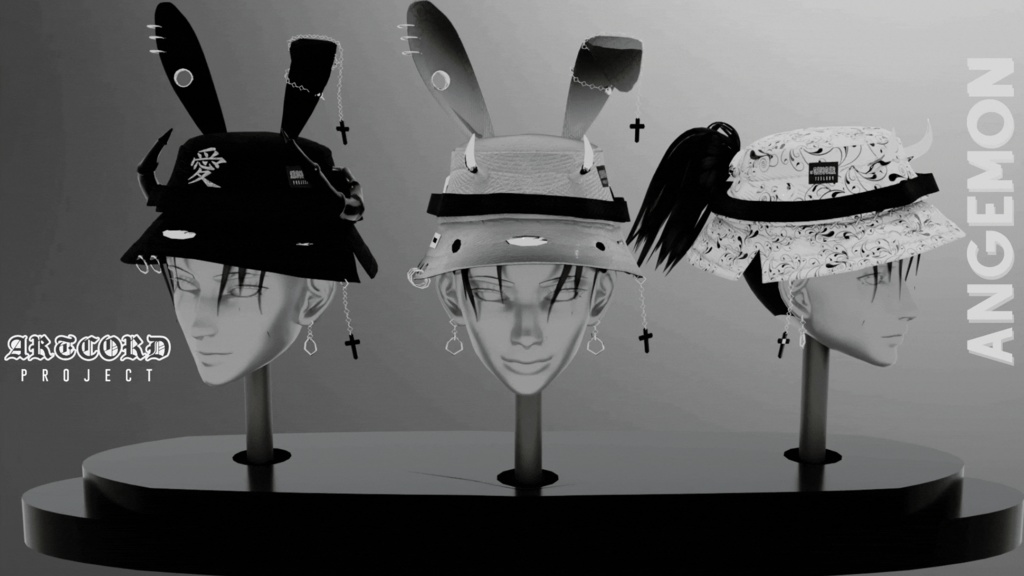 AG's ウサギの帽子 - 12 デザイン [VRChat] [3D]
