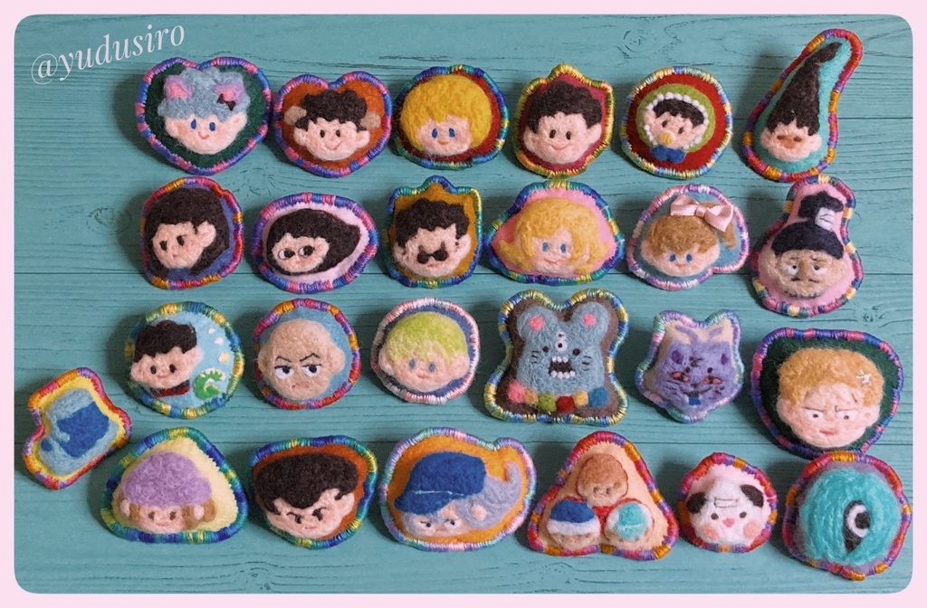 ハンター羊毛フェルトバッジ