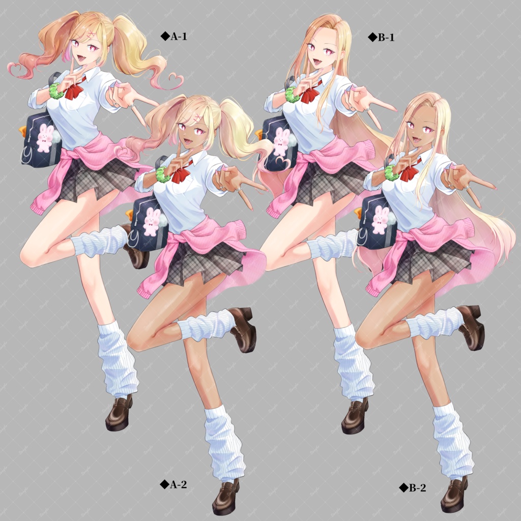 全身立ち絵_20【金髪ギャル】