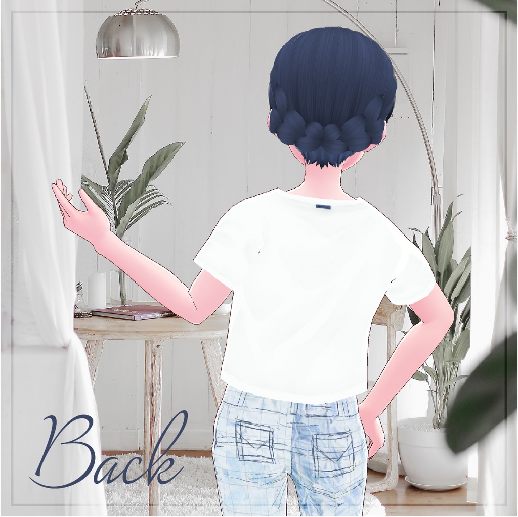 【無料Vroid衣装テクスチャ】シンプルTシャツ