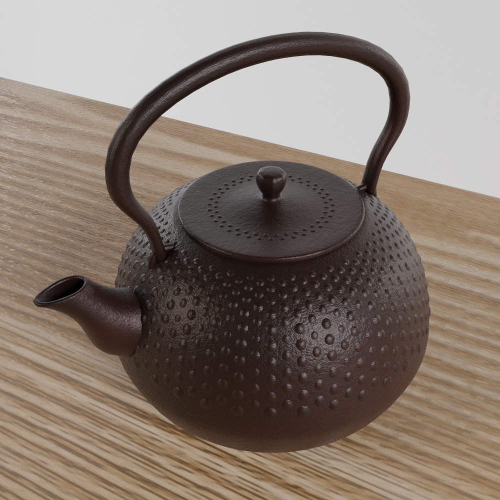 無料DL可【Blender】南部鉄器【3Dモデル】