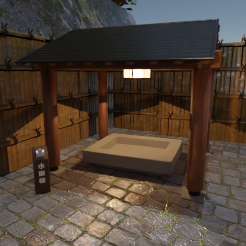 無料DL可【Blender】あずまや【3Dモデル】