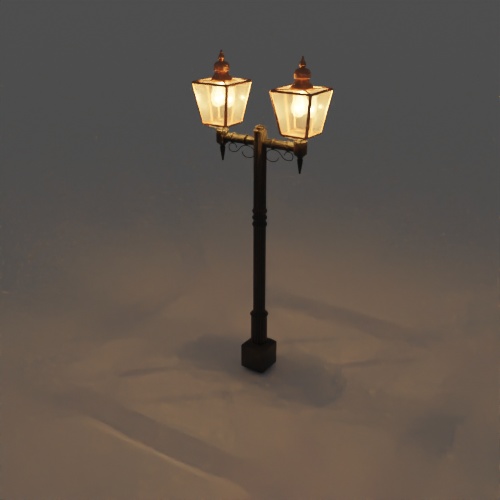 無料DL可【blender】レトロな街灯【3Dモデル】