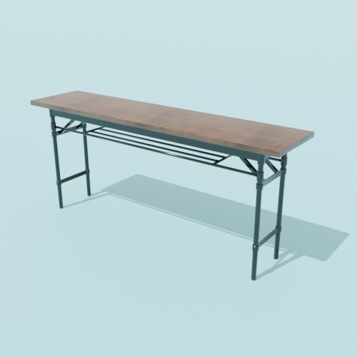 無料DL可【blender】長いテーブル【3Dモデル】
