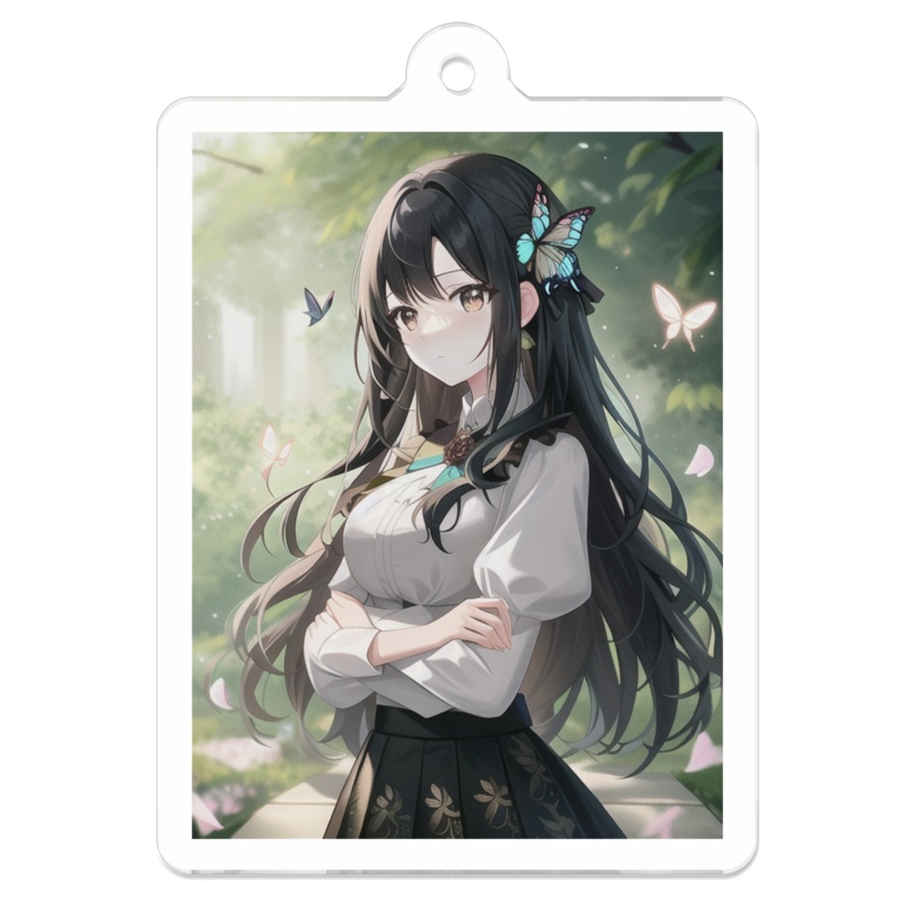 黒髪少女アクリルキーホルダー