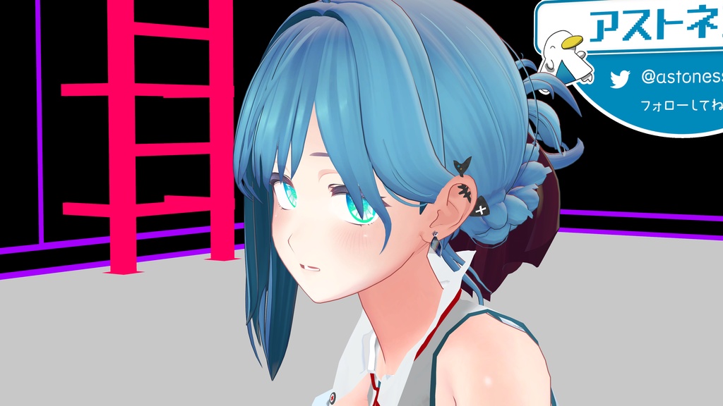 【無料版あり】【VRChat】ほねほねフィッシュピアス【調整用シェイプキーあり】