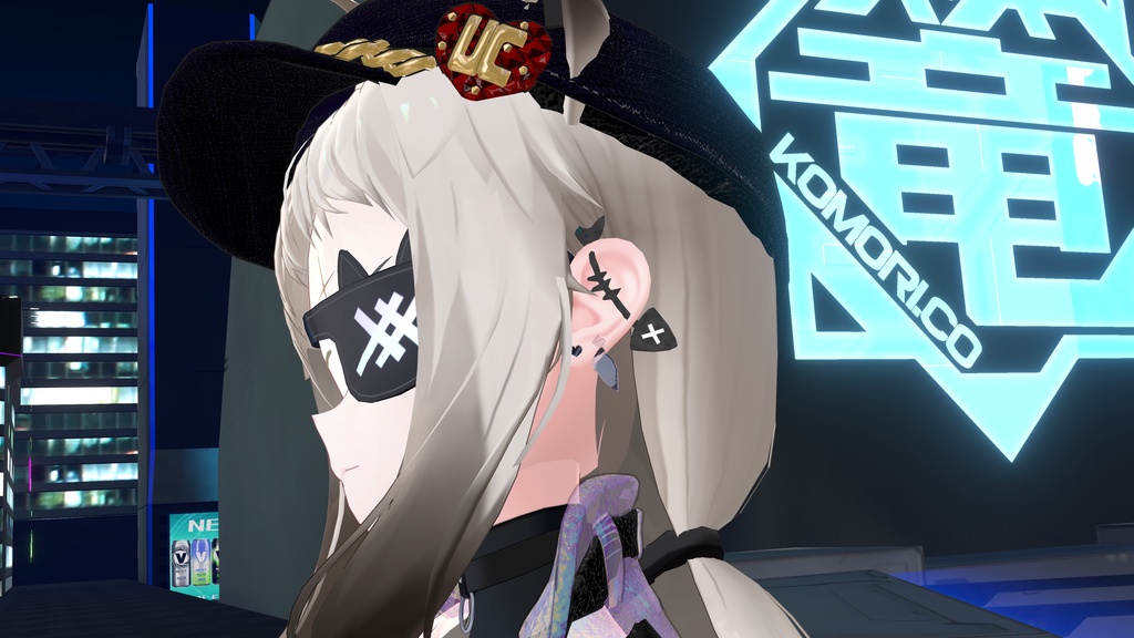 【無料版あり】【VRChat】ほねほねフィッシュピアス【調整用シェイプキーあり】