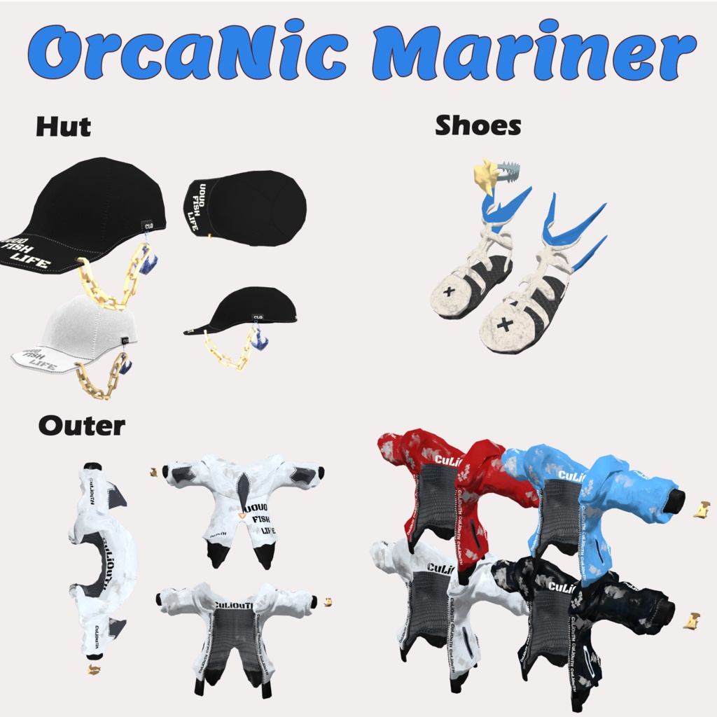 【桔梗・萌 対応】OrcaNic Mariner 【水着・アウター】