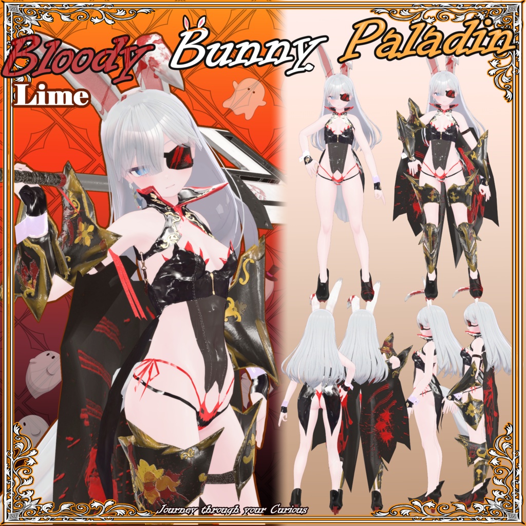 【4アバター 対応】Bloody Bunny Paladin【ハロウィン】