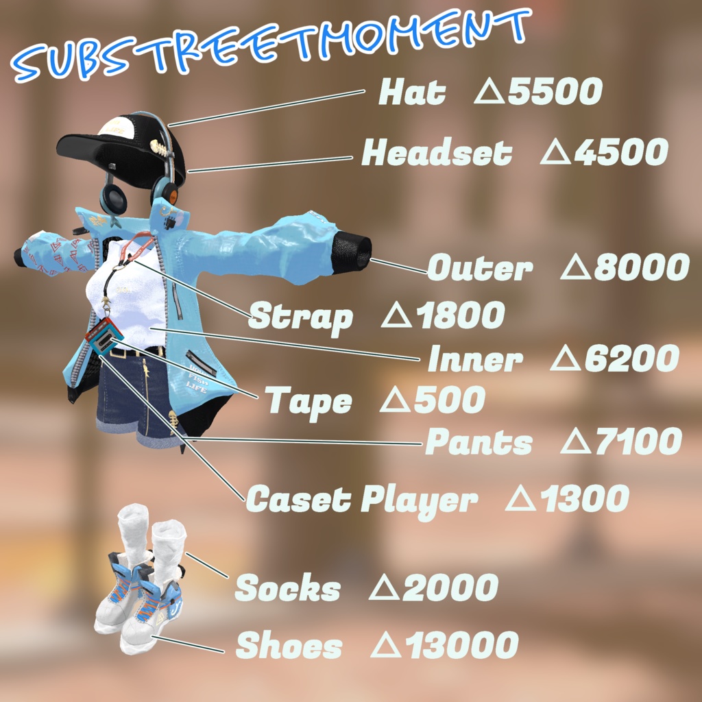 【30アバター対応】7th Lot. SubStreet Moment 【衣装】