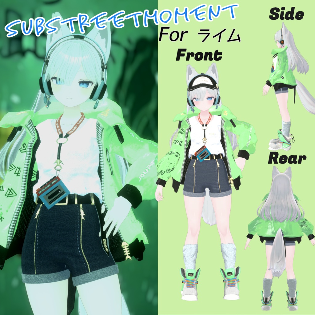 【30アバター対応】7th Lot. SubStreet Moment 【衣装】