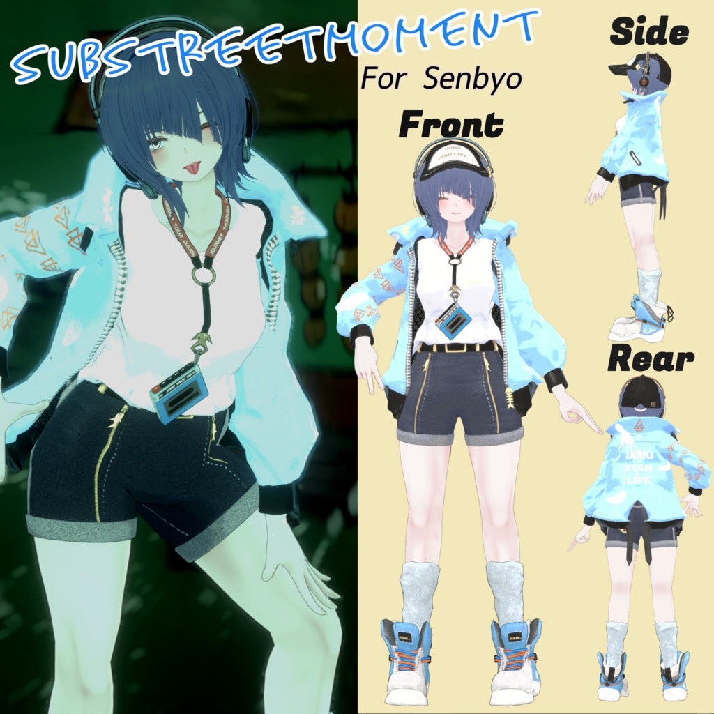 【30アバター対応】7th Lot. SubStreet Moment 【衣装】
